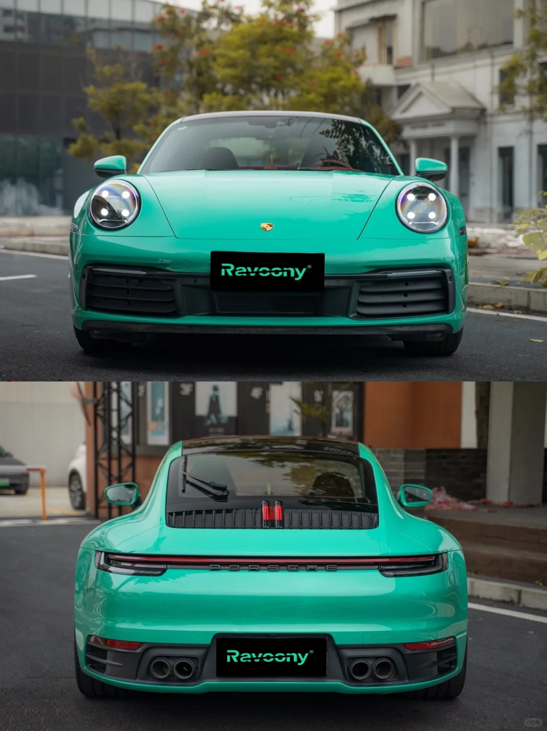 Ravoony Plus PET Glossy Porsche Light Green Car Wrap