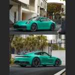 Ravoony Plus PET Glossy Porsche Light Green Car Wrap