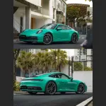 Ravoony Plus Glossy Porsche Light Green Car Wrap