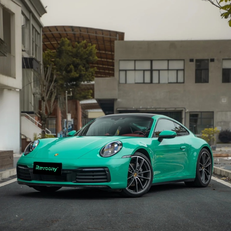 Ravoony Plus PET Glossy Porsche Light Green Car Wrap