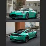 Ravoony Plus Glossy Porsche Light Green Car Wrap