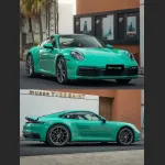 Ravoony Plus Glossy Porsche Light Green Car Wrap