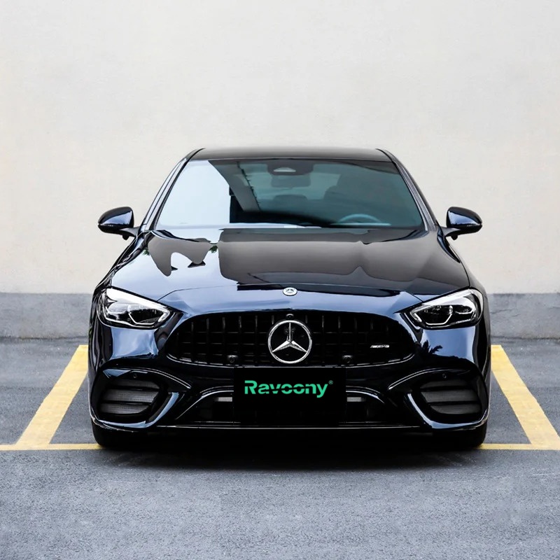 Ravoony Plus Glossy Metallic Spar Black Blue Vinyl Wrap