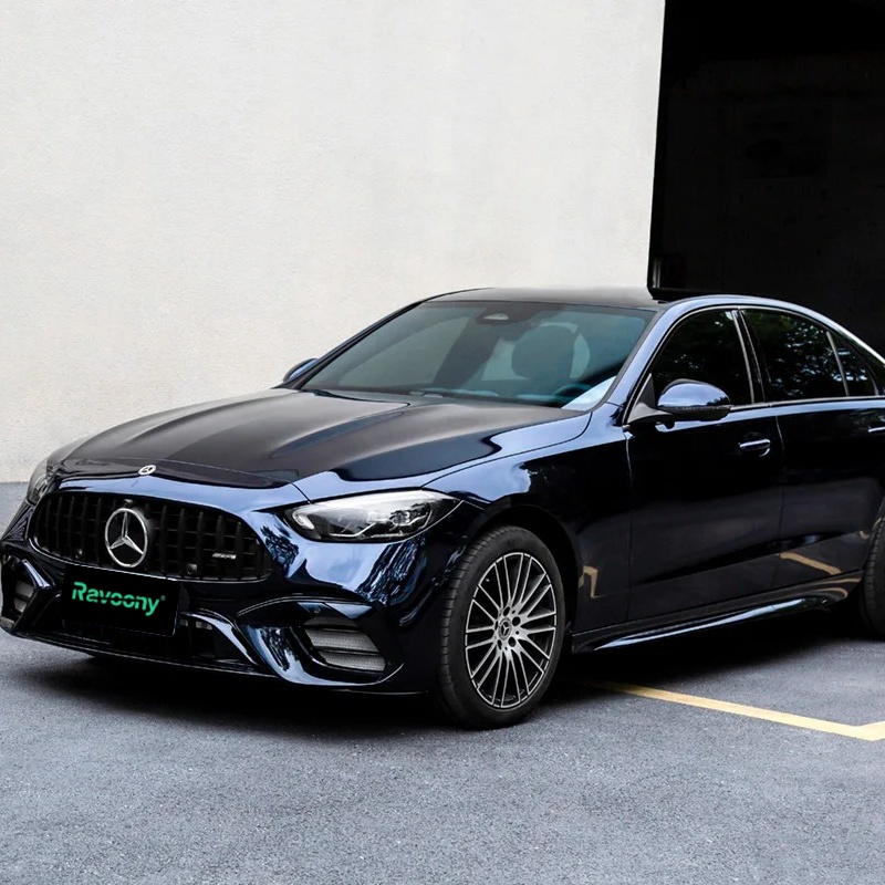 Ravoony Plus Glossy Metallic Spar Black Blue Vinyl Wrap