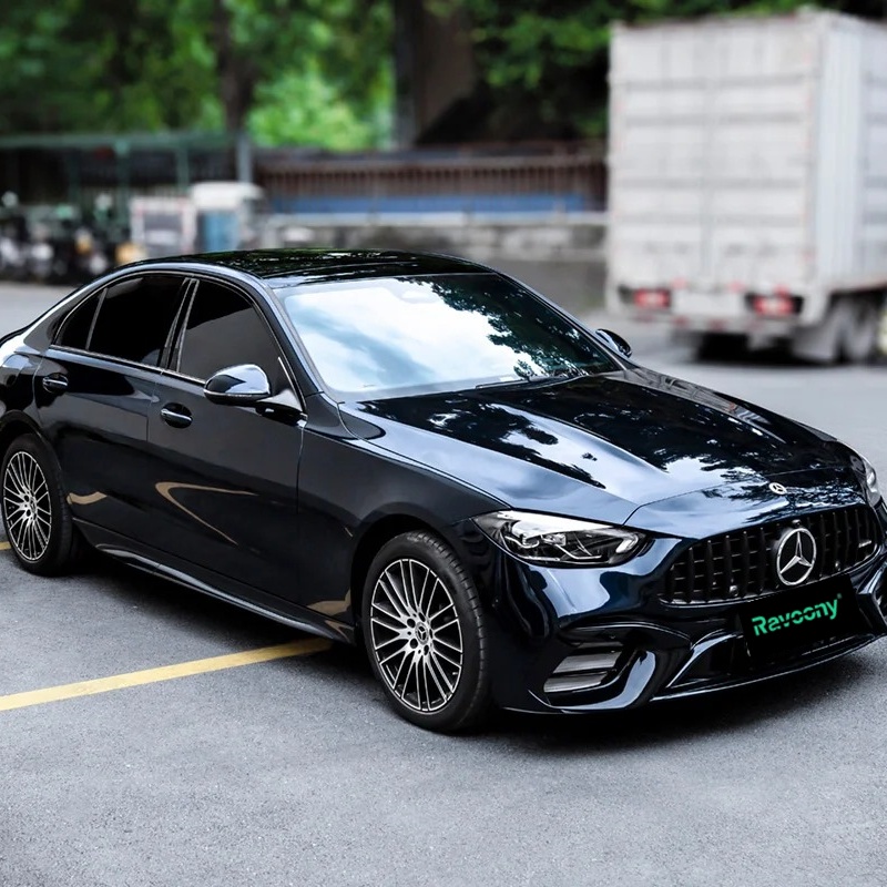 Ravoony Plus Glossy Metallic Spar Black Blue Vinyl Wrap