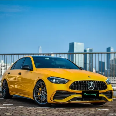  Ravoony Plus Glossy Metallic Yellow Car Wrap 02