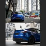 Ravoony Plus Tesla Gloss Deep Blue Vinyl Car Wrap