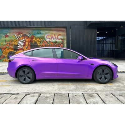 Ravoony Plus Matte Metallic Diamond Purple Gold Chameleon Wrap 02