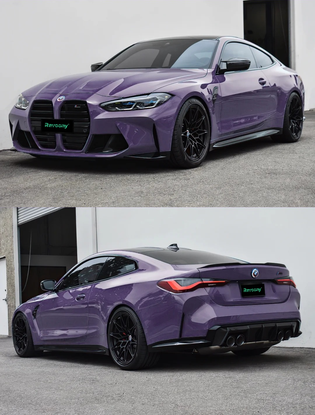Ravoony Plus PET Glossy Negroni Purple Car Vinyl Wrap