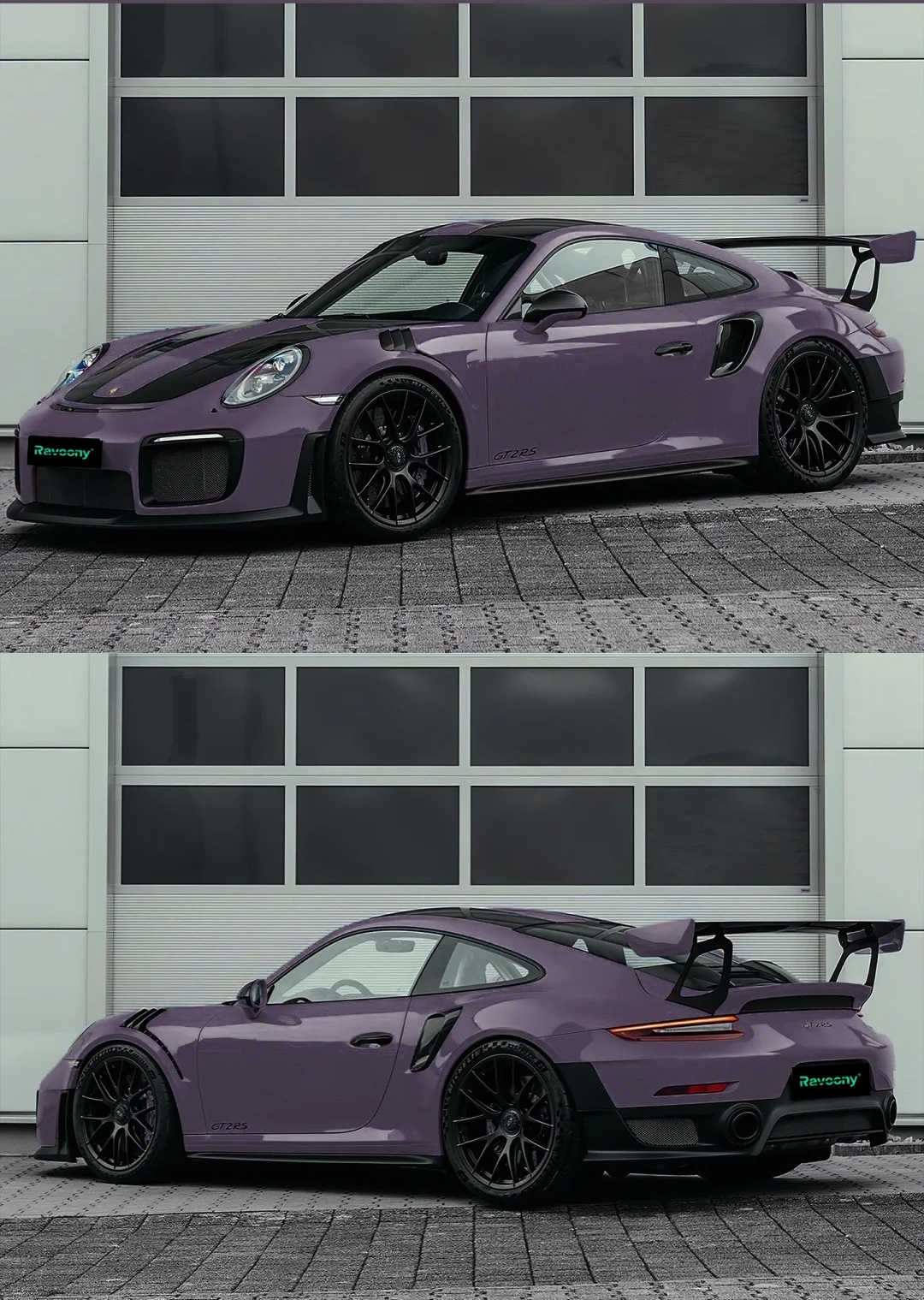 Ravoony Plus PET Glossy Negroni Purple Car Vinyl Wrap