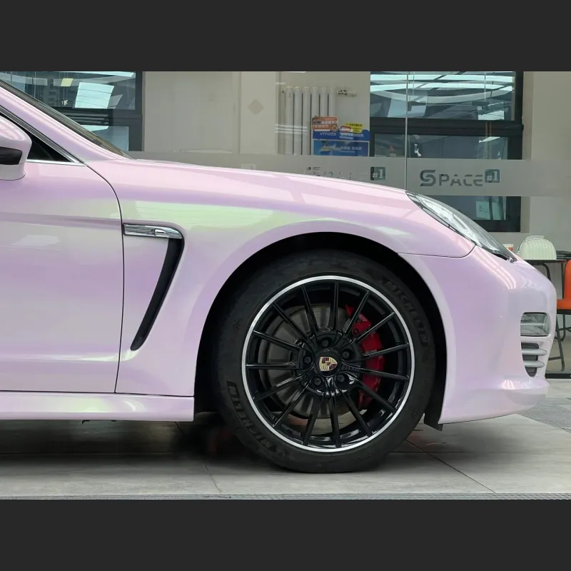 Ravoony Plus Glossy Twin Peach Pink Green Car Wrap