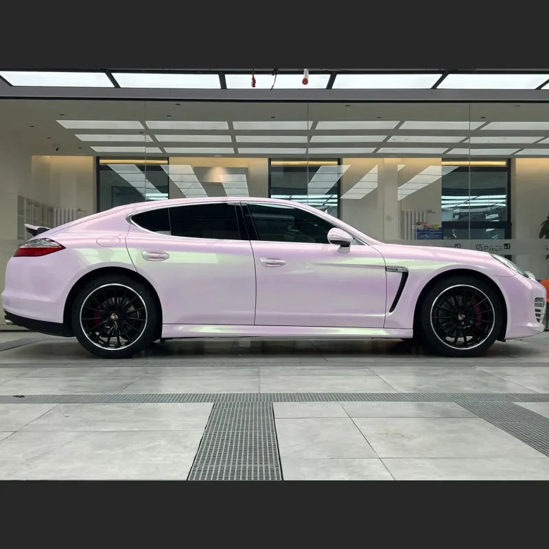 Ravoony Plus Glossy Twin Peach Pink Green Car Wrap