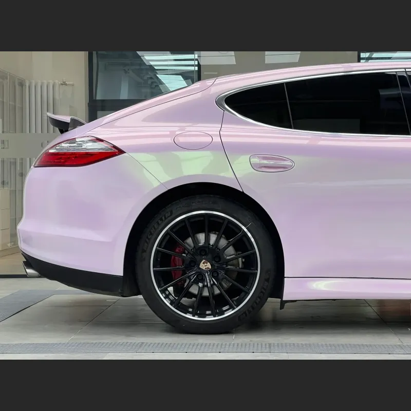 Ravoony Plus Glossy Twin Peach Pink Green Car Wrap