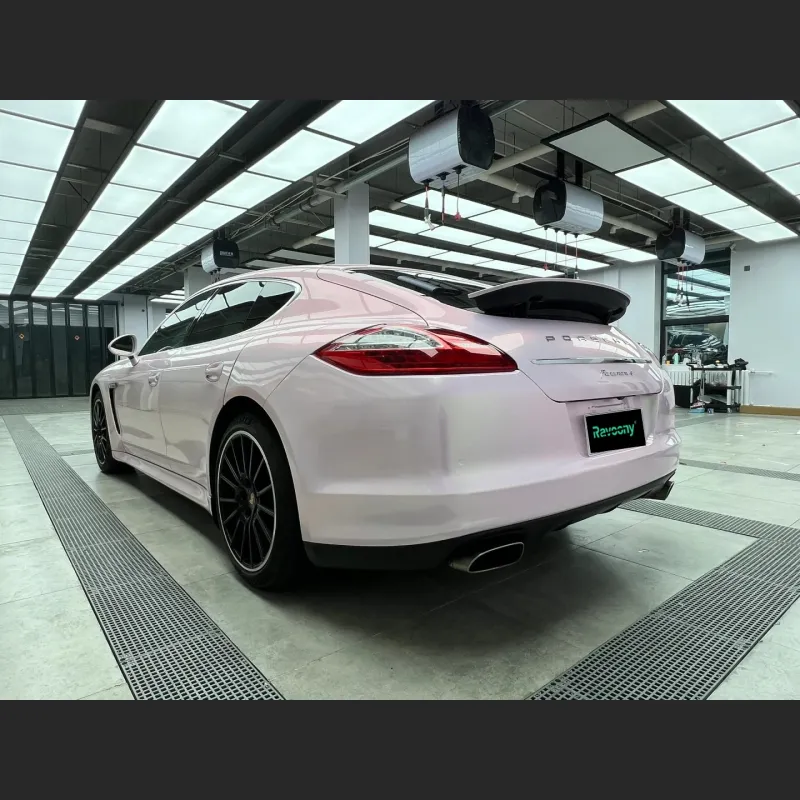 Ravoony Plus Glossy Twin Peach Pink Green Car Wrap