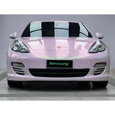 Ravoony Plus PET Glossy Twin Peach Pink Green Car Wrap 02
