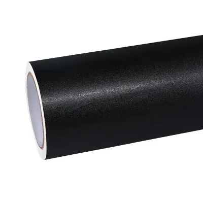 Ravoony Plus Matte Pearl Metal Black Car Vinyl Wrap 01