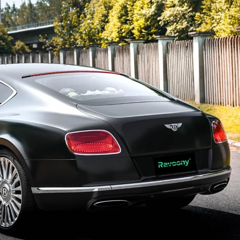 Ravoony Plus Matte Pearl Metal Black Car Vinyl Wrap