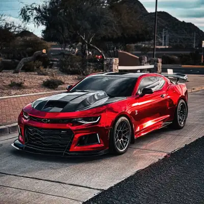   Ravoony Plus Super Gloss Chrome Red Vinyl Car Wrap 02