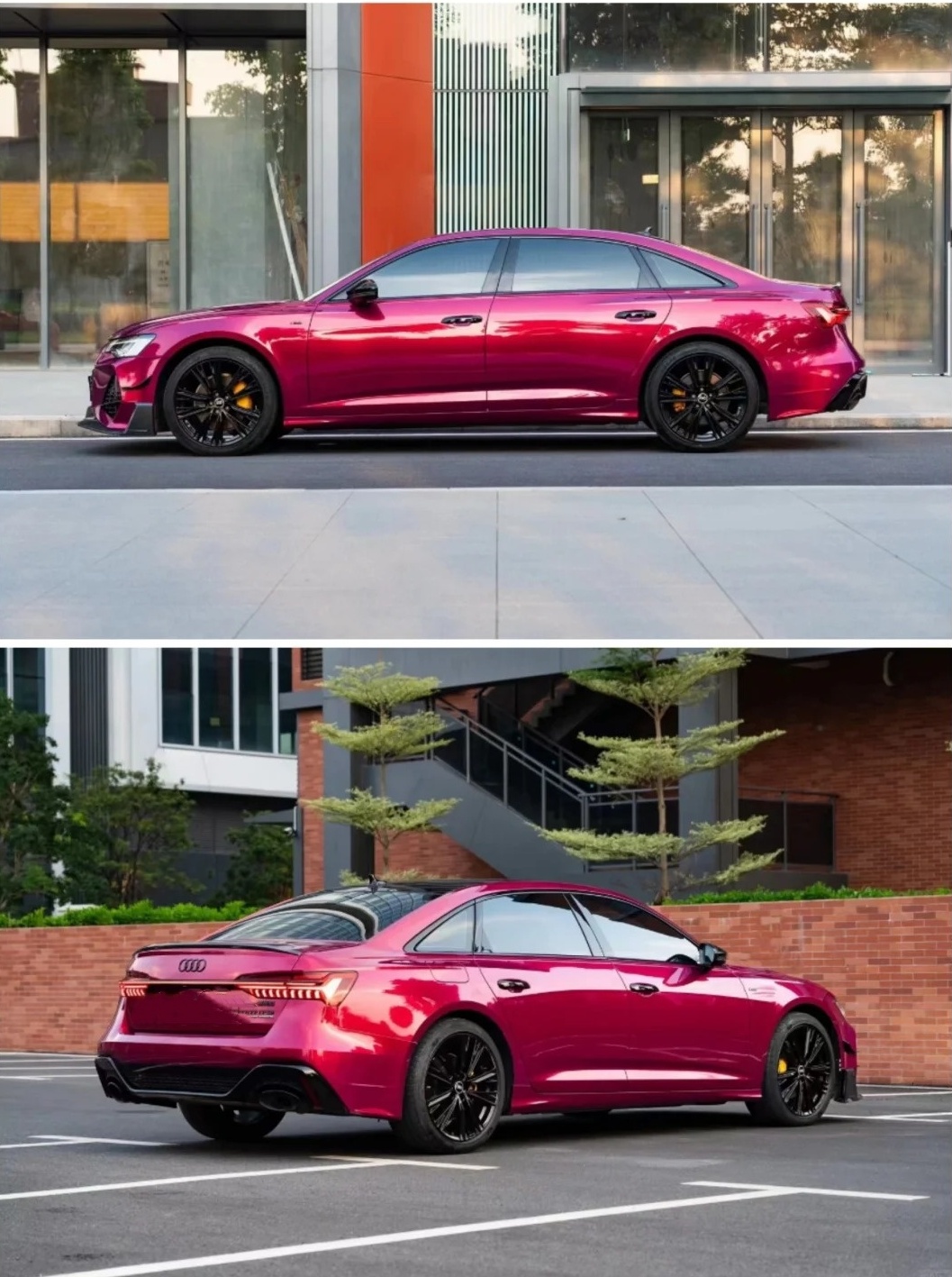 Red Car Wrap, Best Ravoony Gloss Glaze Pagoda Red Car Vinyl