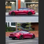 Ravoony Plus PET Gloss Glaze Pagoda Red Car Vinyl Wrap