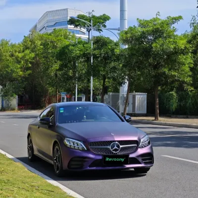 Ravoony Plus Ultimate Flat Magic Purple Car Vinyl Wrap 02