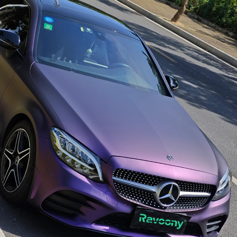 Ravoony Plus Ultimate Flat Magic Purple Car Vinyl Wrap