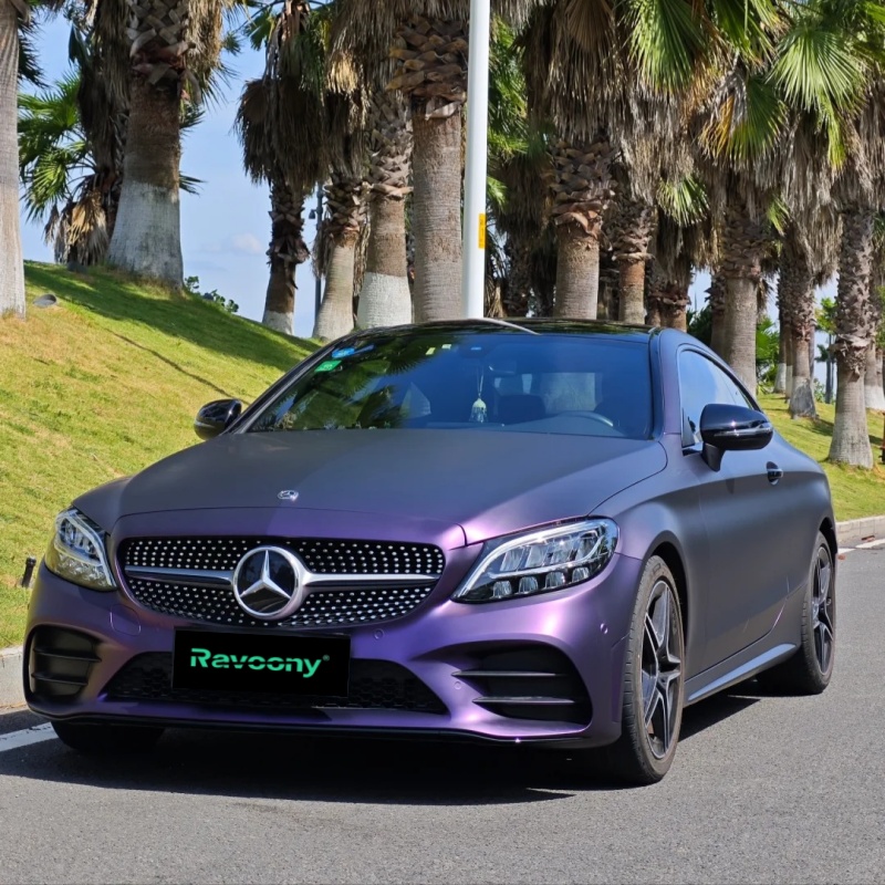 Ravoony Plus Ultimate Flat Magic Purple Car Vinyl Wrap