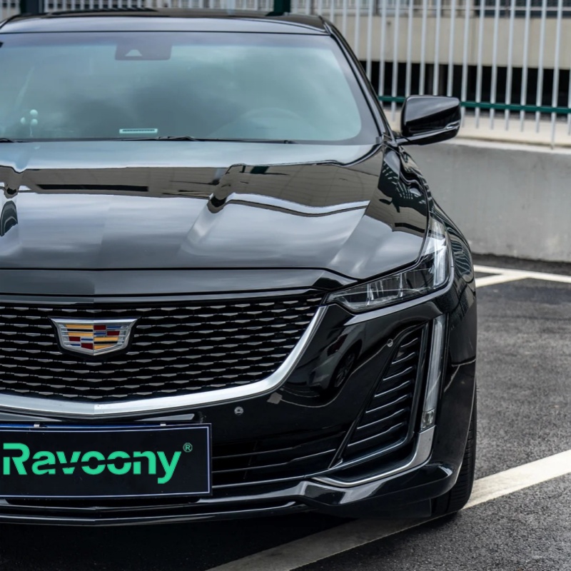 Ravoony Plus PET Glossy Crystal Black Car Vinyl Wrap