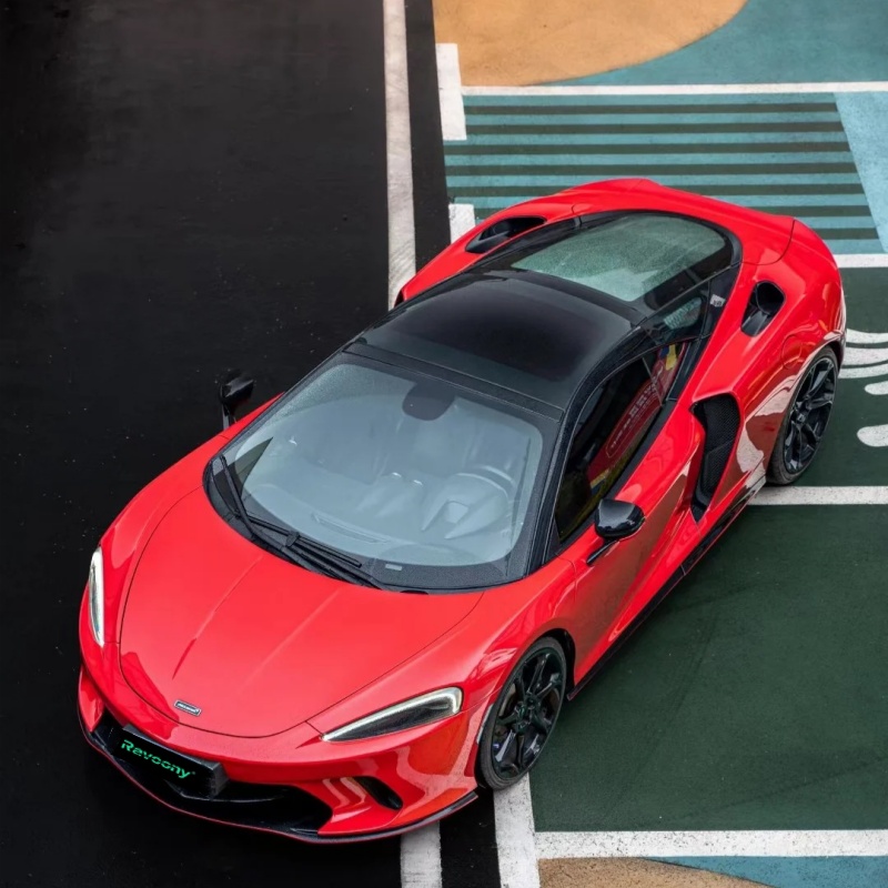 Ravoony Plus PET Glossy Crystal Carmine Red Vinyl Car Wrap