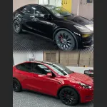 Ravoony Plus Glossy Crystal Carmine Red Vinyl Car Wrap