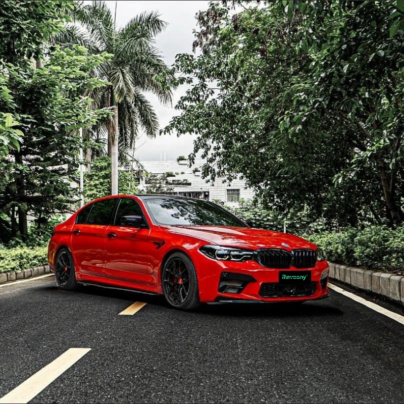 Ravoony Plus PET Glossy Crystal Carmine Red Vinyl Car Wrap