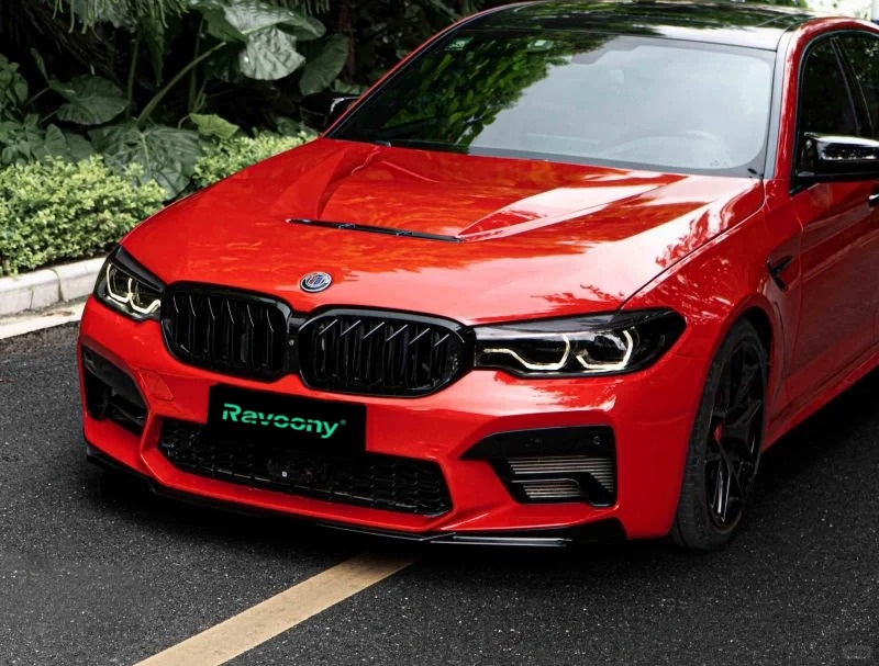 Ravoony Plus PET Glossy Crystal Carmine Red Vinyl Car Wrap