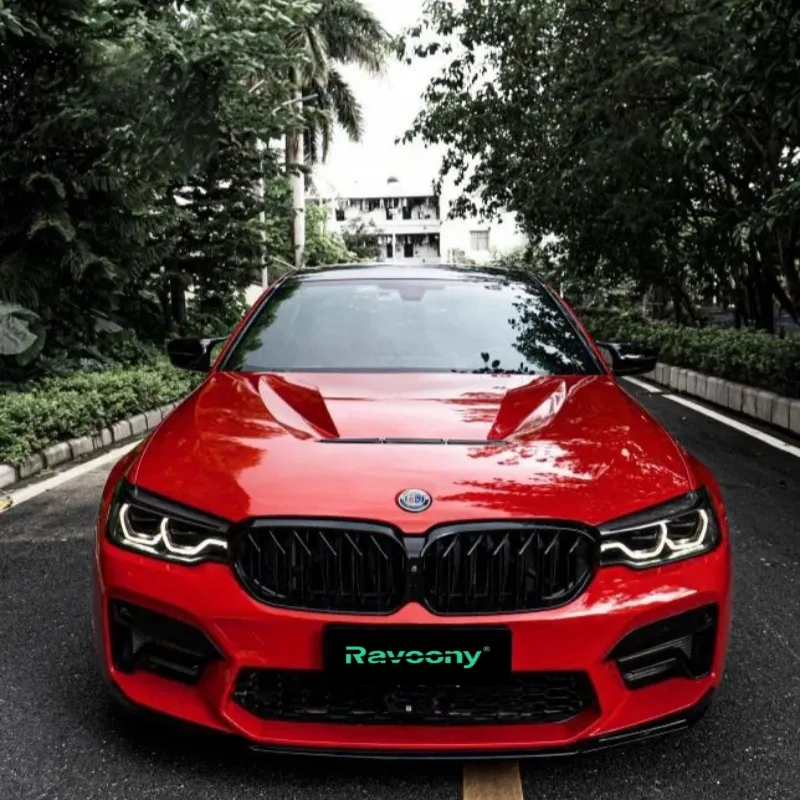 Ravoony Plus Glossy Crystal Carmine Red Vinyl Car Wrap