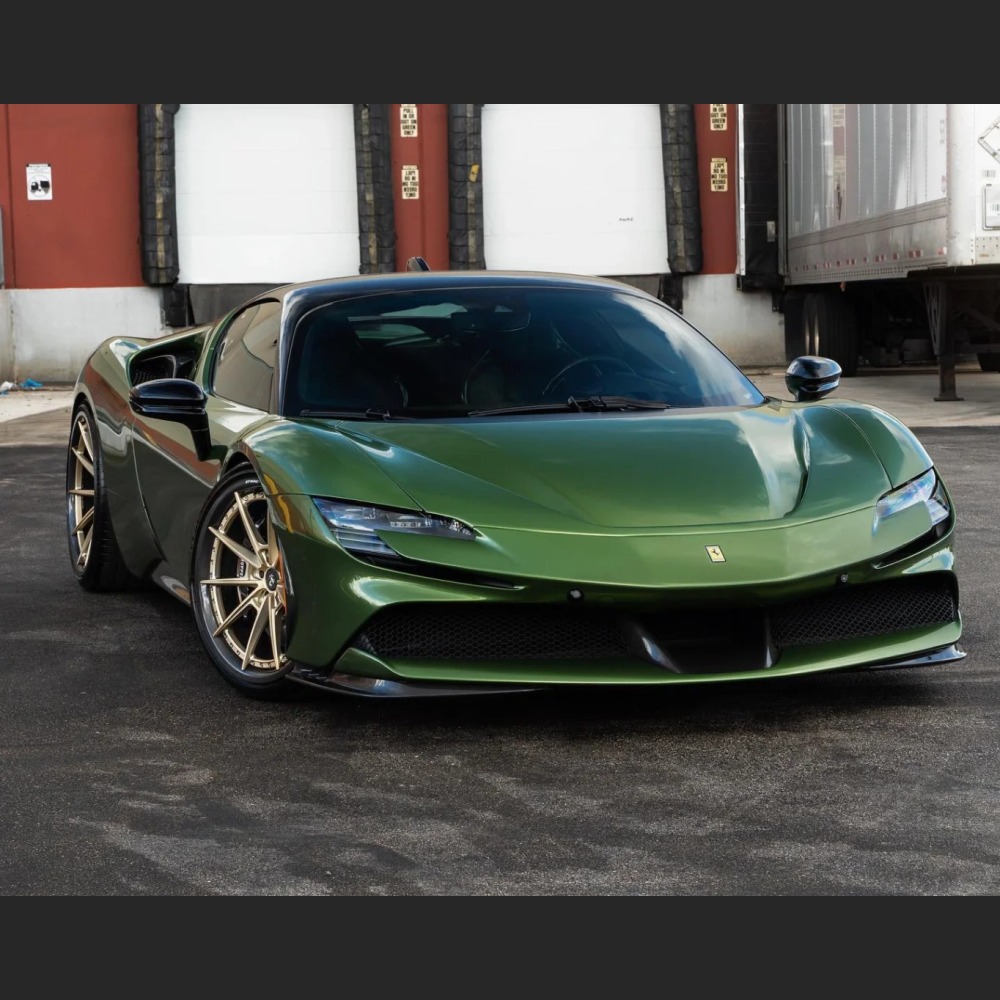 Ravoony Plus Glossy Metallic Mamba Green Car Vinyl Wrap