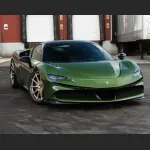 Ravoony Plus Glossy Metallic Mamba Green Car Vinyl Wrap