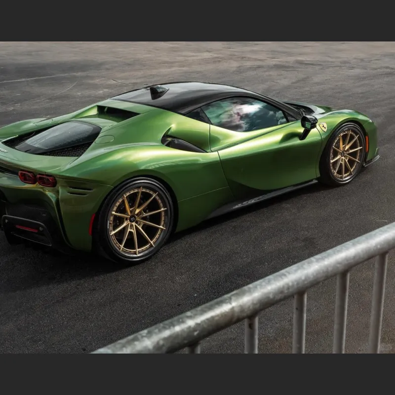 Ravoony Plus Glossy Metallic Mamba Green Car Vinyl Wrap