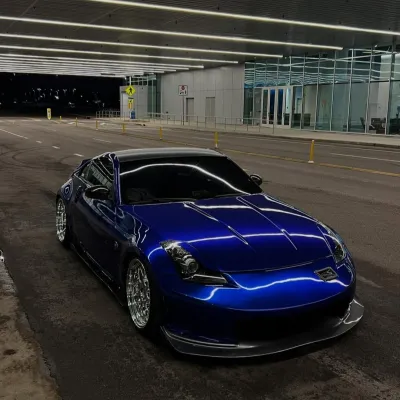   Ravoony Plus Gloss Metallic Blueberry Blue Vinyl Car Wrap 02