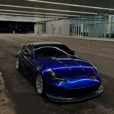 Ravoony Plus Gloss Metallic Blueberry Blue Vinyl Car Wrap 02