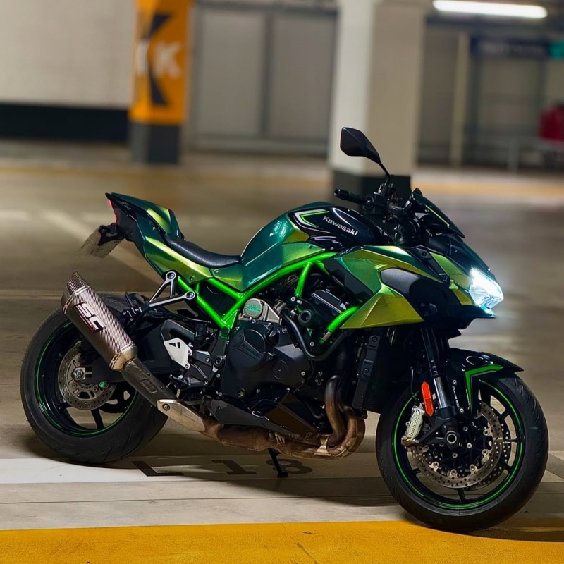 Ravoony Plus Glossy Chameleon Spring Green Car Wrap