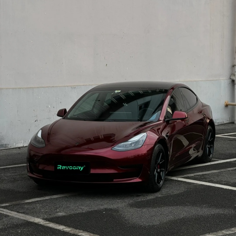 Ravoony Basic Liquid Metallic Dragon Blood Red Vinyl Car Wrap