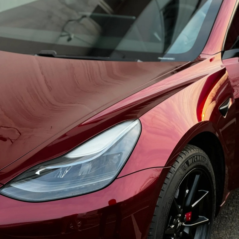 Ravoony Basic Liquid Metallic Dragon Blood Red Vinyl Car Wrap