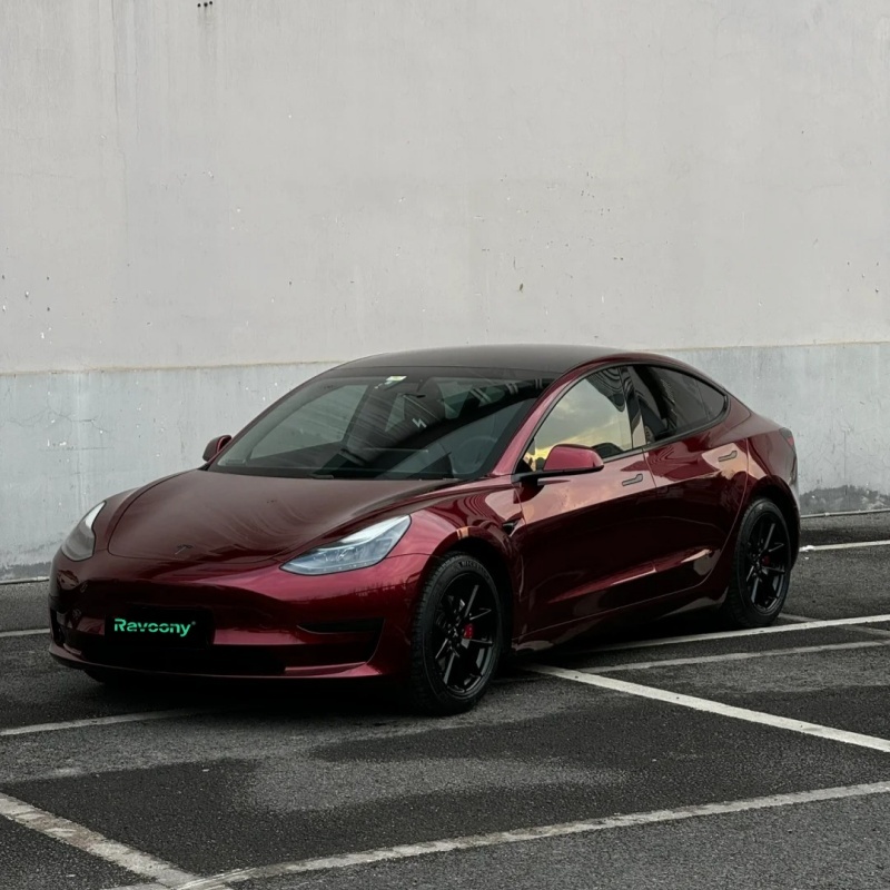 Ravoony Basic Liquid Metallic Dragon Blood Red Vinyl Car Wrap