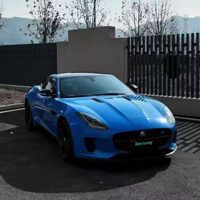 Ravoony Plus PET Gloss Shark Blue Vinyl Wrap 02