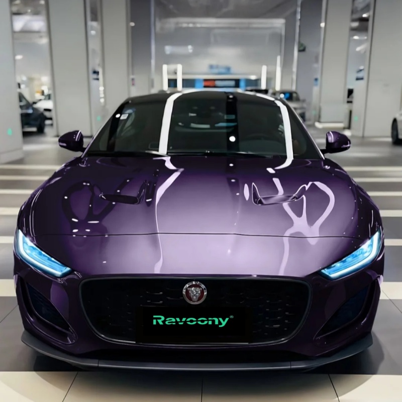 Ravoony Plus PET Gloss Metallic Galaxy Purple Car Vinyl Wrap