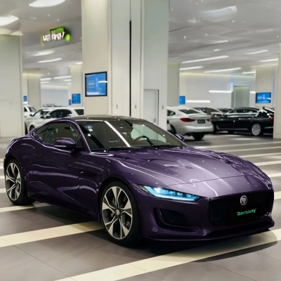 Ravoony Plus PET Gloss Metallic Galaxy Purple Car Vinyl Wrap 02