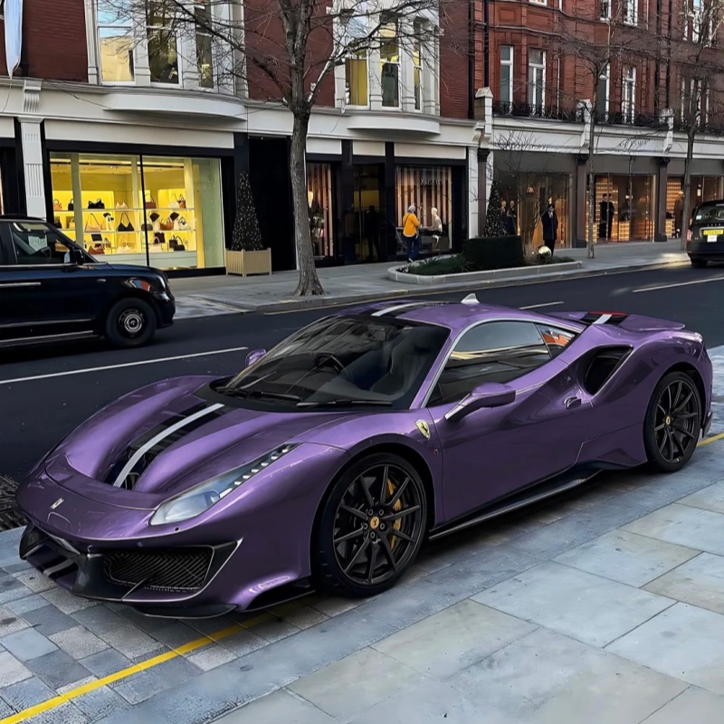 Ravoony Plus PET Gloss Metallic Galaxy Purple Car Vinyl Wrap