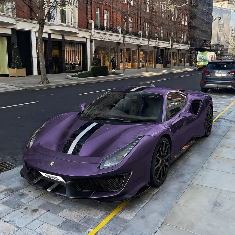 Ravoony Plus PET Gloss Metallic Galaxy Purple Car Vinyl Wrap