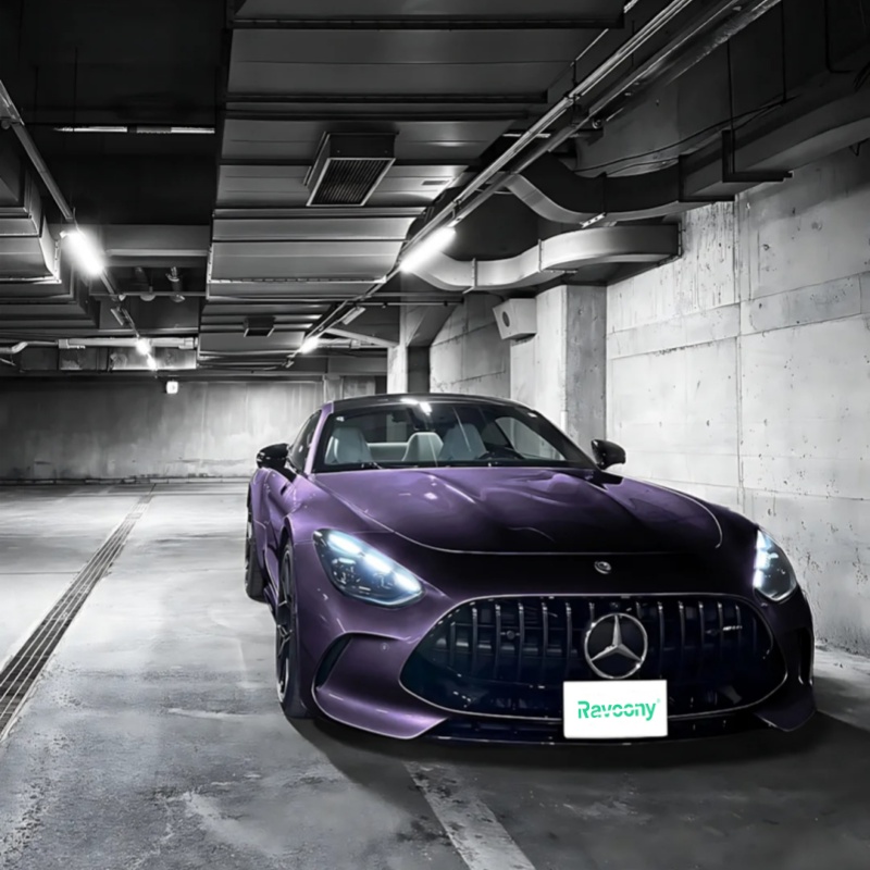 Ravoony Plus PET Gloss Metallic Galaxy Purple Car Vinyl Wrap