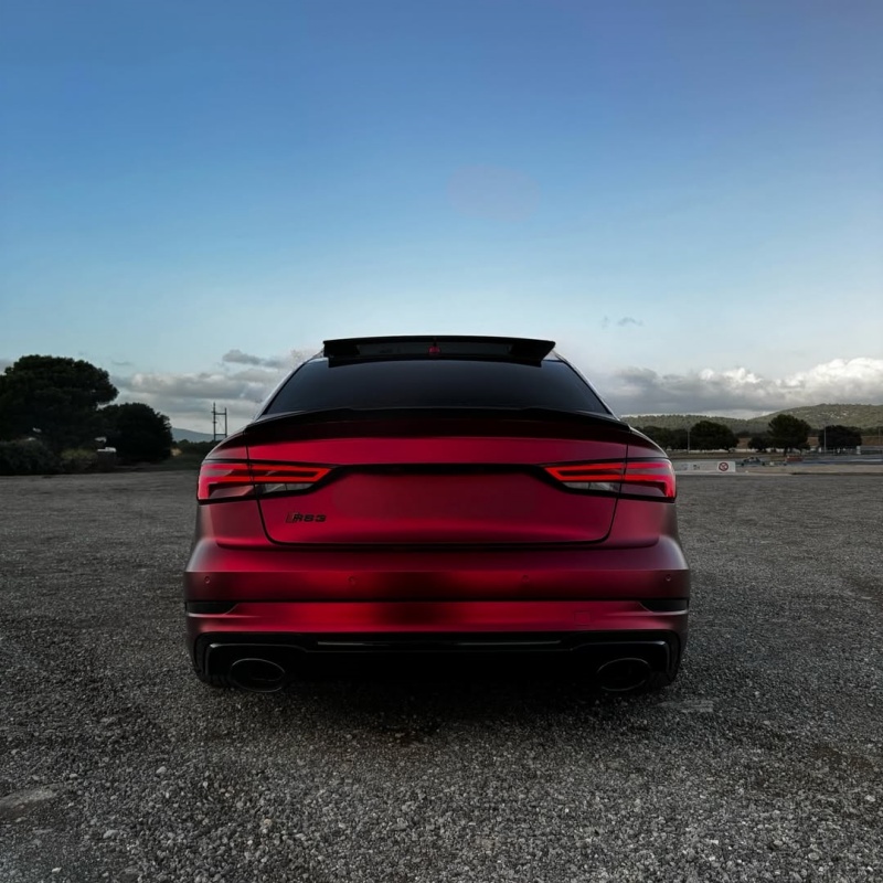 Ravoony Plus PET Matte Chrome Romanee Red Vinyl Car Wrap