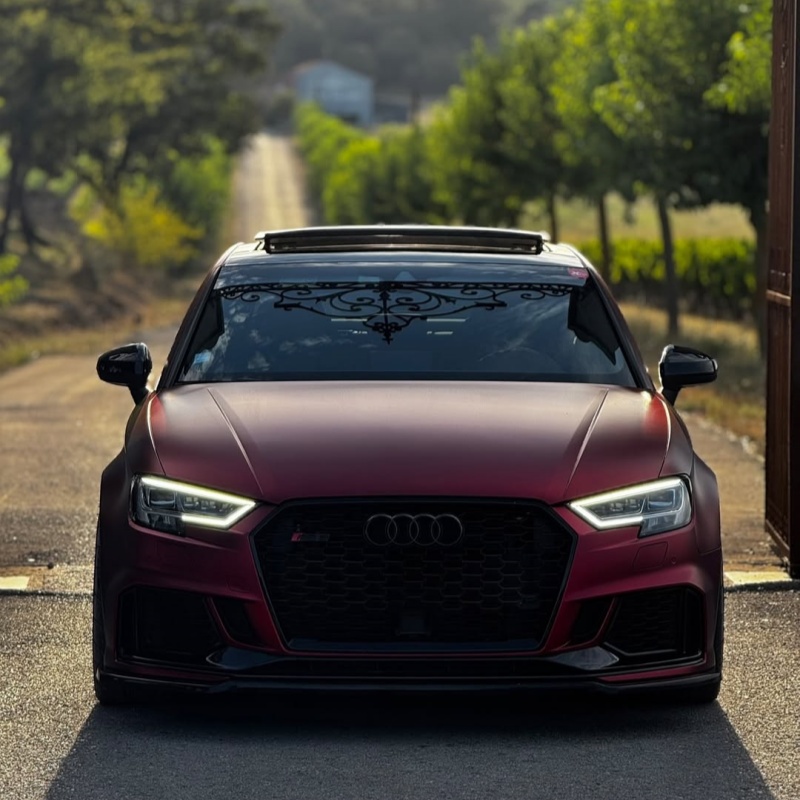 Ravoony Plus PET Matte Chrome Romanee Red Vinyl Car Wrap